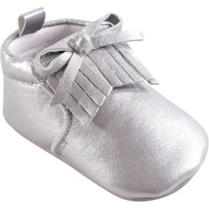 imageHudson Baby Unisex Baby MoccasinsSilver Moccasin