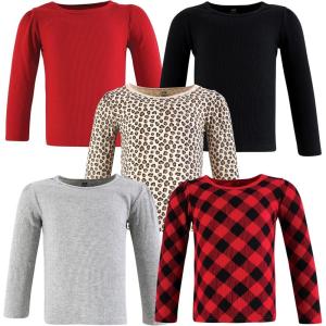 imageHudson Baby Unisex Baby Thermal Long Sleeve Tees 5pkBuffalo PlaidLeopard