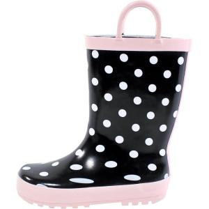 imageHudson Baby UnisexChild Rain BootBlack Dot Pink