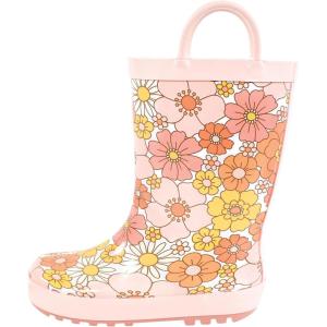 imageHudson Baby UnisexChild Rain BootPeace Love and Flowers