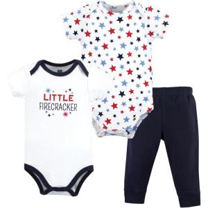 imageHudson Baby babyboys Cotton Bodysuit and Pant SetFirecracker