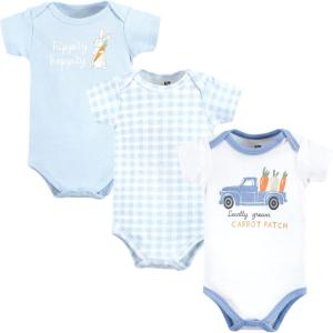 imageHudson Baby babyboys Cotton Bodysuits 3packCarrot Patch Truck