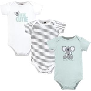 imageHudson Baby babyboys Cotton Bodysuits 3packDaddy Koala