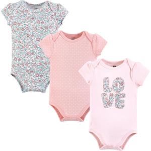 imageHudson Baby babyboys Cotton Bodysuits 3packLove Floral