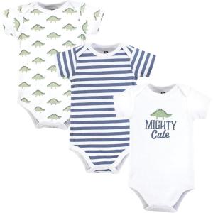 imageHudson Baby babyboys Cotton Bodysuits 3packMighty Cute Dino