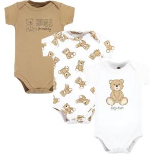 imageHudson Baby babyboys Cotton Bodysuits 3packTeddy Bears