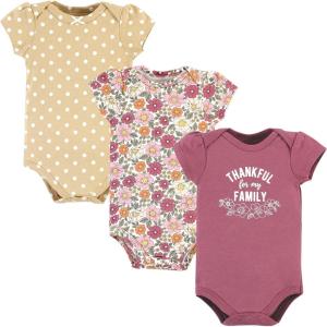 imageHudson Baby babyboys Cotton Bodysuits 3packThankful Floral