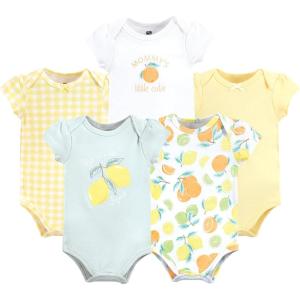imageHudson Baby babyboys Cotton Bodysuits 5packCitrus Mint