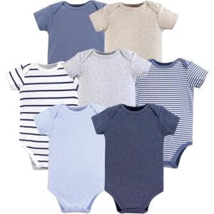 imageHudson Baby babyboys Cotton Bodysuits 7packBoy Basic