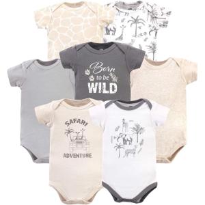 imageHudson Baby babyboys Cotton Bodysuits 7packVintage Safari