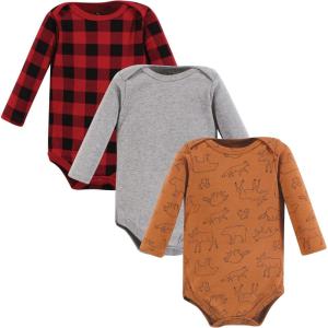 imageHudson Baby babyboys Cotton Longsleeve Bodysuits 3packInto the Woods Prints