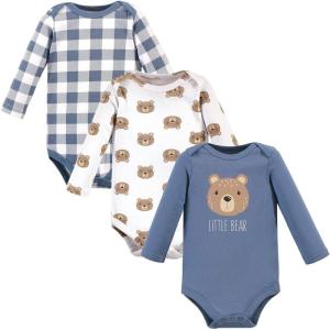 imageHudson Baby babyboys Cotton Longsleeve Bodysuits 3packLittle Bear
