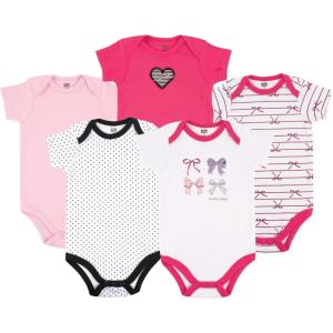 imageHudson Baby babygirls Cotton Bodysuits 5packBows