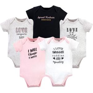 imageHudson Baby babygirls Cotton Bodysuits 5packEquality