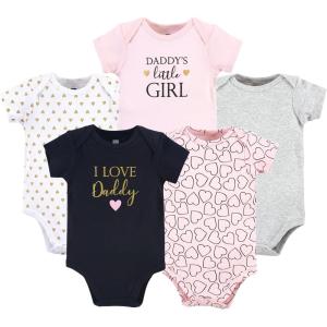 imageHudson Baby babygirls Cotton Bodysuits 5packGirl Daddy