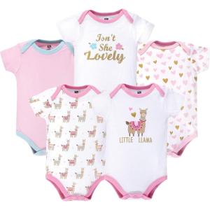 imageHudson Baby babygirls Cotton Bodysuits 5packLittle Llama