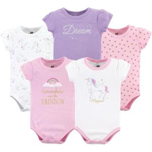 imageHudson Baby babygirls Cotton Bodysuits 5packMagical Unicorn