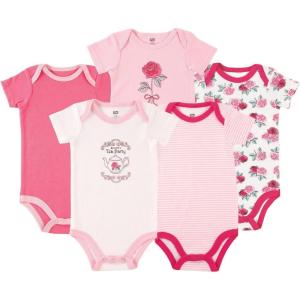 imageHudson Baby babygirls Cotton Bodysuits 5packTea