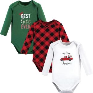 imageHudson Baby babygirls Cotton Longsleeve Bodysuits 3packChristmas Gift