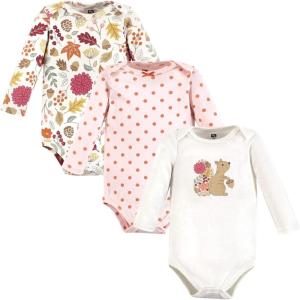 imageHudson Baby babygirls Cotton Longsleeve Bodysuits 3packFall Squirrel