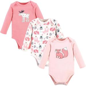 imageHudson Baby babygirls Cotton Longsleeve Bodysuits 3packOrest Girl