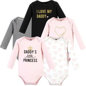 imageHudson Baby babygirls Cotton Longsleeve Bodysuits 5packDaddys Little Princess