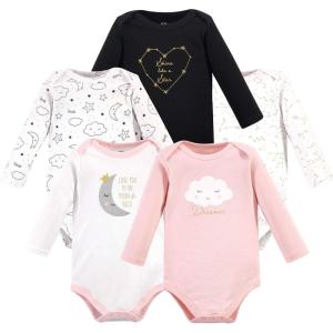 imageHudson Baby babygirls Cotton Longsleeve Bodysuits 5packDreamer