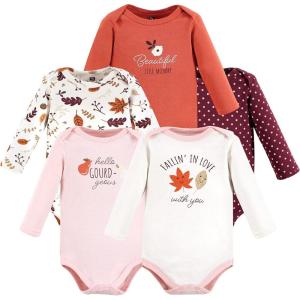 imageHudson Baby babygirls Cotton Longsleeve Bodysuits 5packPink Fall