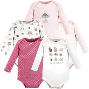 imageHudson Baby babygirls Cotton Longsleeve Bodysuits 5packSweet Bakery