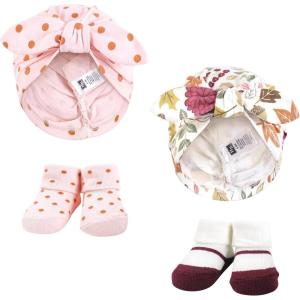 imageHudson Baby babygirls Turban and Socks SetAcorn Botanical