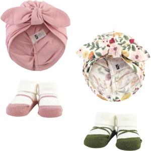 imageHudson Baby babygirls Turban and Socks SetFall Botanical