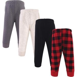 imageHudson Baby babygirls unisexbaby Quilted Jogger Pants 4pkBuffalo Plaid