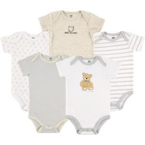 imageHudson Baby unisexbaby Cotton Bodysuits 5packBear