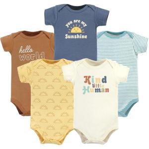 imageHudson Baby unisexbaby Cotton Bodysuits 5packKind Human