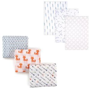 imageMuslin Swaddle Blanket 6PackBlue ConstellationFoxes