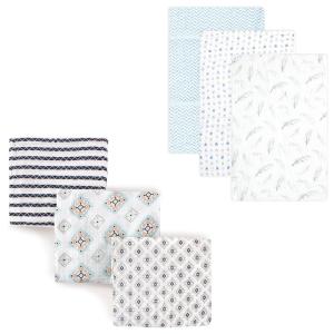 imageMuslin Swaddle Blanket 6PackBlue FeatherAztec