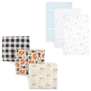 imageMuslin Swaddle Blanket 6PackBlue FeatherForest