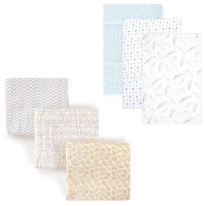 imageMuslin Swaddle Blanket 6PackElephantBlue Feather