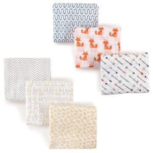 imageMuslin Swaddle Blanket 6PackElephantFoxes