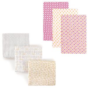 imageMuslin Swaddle Blanket 6PackElephantsPink Orange