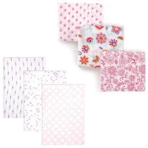 imageMuslin Swaddle Blanket 6PackPink ConstellationFloral