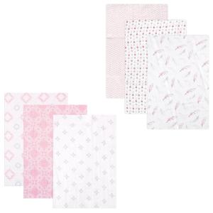 imageMuslin Swaddle Blanket 6PackPink FeatherDamask