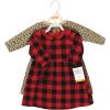 imageHudson Baby Girls Cotton DressesCasual DressBuffalo Plaid Leopard