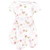 imageHudson Baby Infant and Toddler Girls Cotton DressesGold Pink Hearts