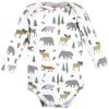 imageHudson Baby unisexbaby Cotton Longsleeve Bodysuits 5packWoodland Animals