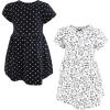 imageHudson Baby Infant and Toddler Girls Cotton DressesBlack White Flowers