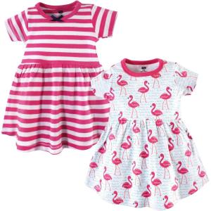 imageHudson Baby Girls Cotton DressesCasual DressBright Flamingo
