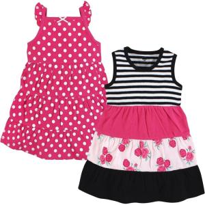 imageHudson Baby Girls Cotton DressesCasual DressPink Black Roses