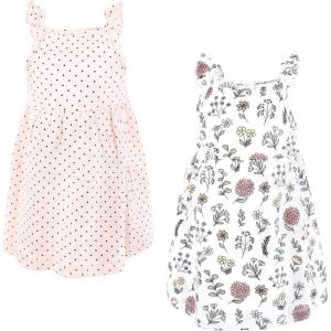 imageHudson Baby Infant and Toddler Girls Cotton DressesPastel Wildflower