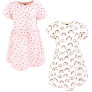 imageHudson Baby Infant and Toddler Girls Cotton DressesSoft Rainbow